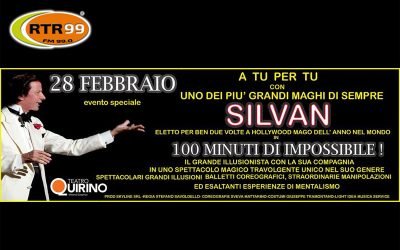 “A tu per tu con Silvan” un evento speciale al Teatro Quirino di Roma il 28 febbraio